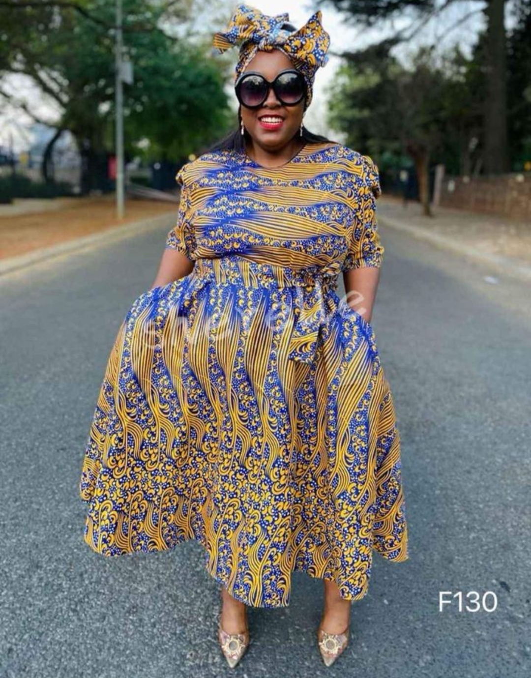 African Print Short Sleeve Maxi Dress | Midrand Marabastad